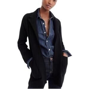 J. Crew Eloise Wool Blend Sweater-Blazer Black Size XL